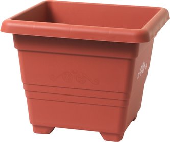 Obal čtyřhranný Begonia - terakota 40x40 cm