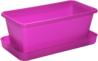 Truhlík malý s miskou - fuksie 20 cm