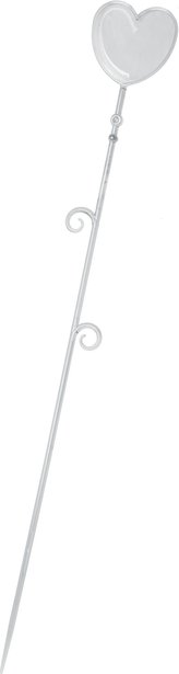 Tyčka k orchideji - srdce 60 cm čirá