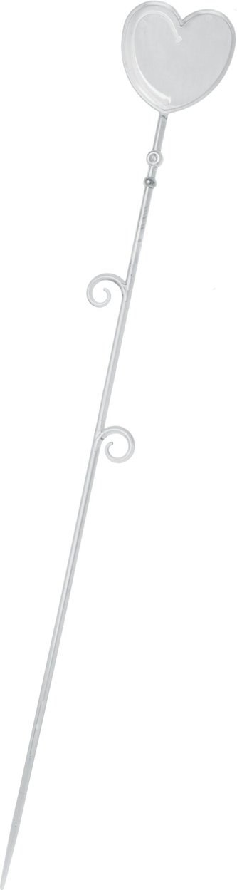 Tyčka k orchideji - srdce 60 cm čirá