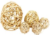 Dekorace - Lata Ball 2 cm - přírodní 10 ks