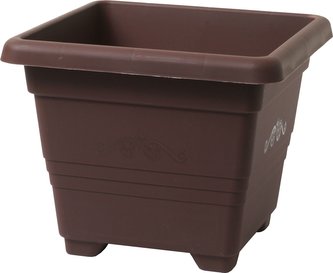 Obal čtyřhranný Begonia - čokoládový 18x18 cm