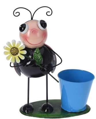 Plechový květináč beruška