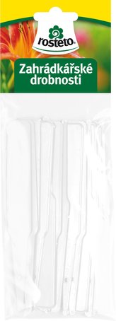 Jmenovka zapich Rosteto SL 140 bílá 12,5x10x1,7 cm (sada 15ks) rovná