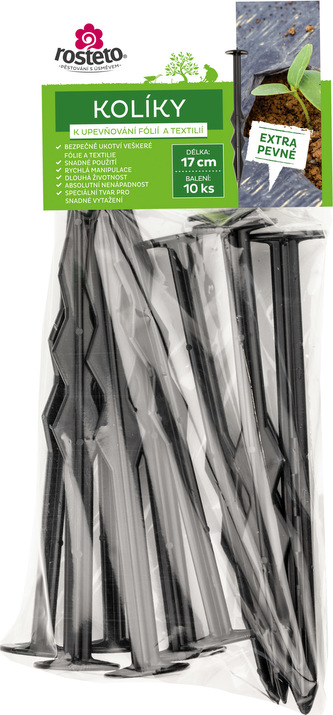 Kolík k upevňování folií Rosteto - stromeček 17 cm (sada 10 ks)