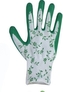 Zahradní rukavice s latexovou vrstvou Dark green flowers M