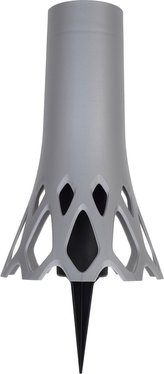 Váza hřbitovní Roseta stříbrná - se zápichem 1,3l