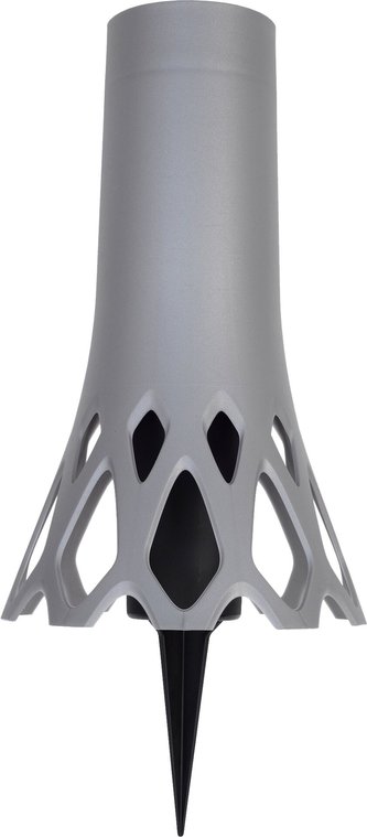 Váza hřbitovní Roseta stříbrná - se zápichem 1,3l