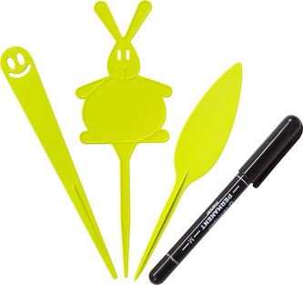 Jmenovka zapichovací Mix + lihový fix - světle zelená