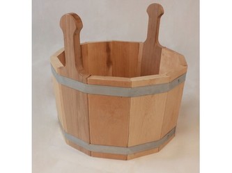 vědro 10l, 2 držáky, dřevěné - olše