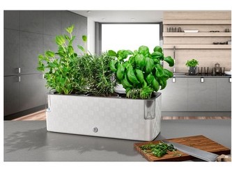 květináč COBBLE TRIO samozavl. dekorativní 40x14cm ledově BÍ