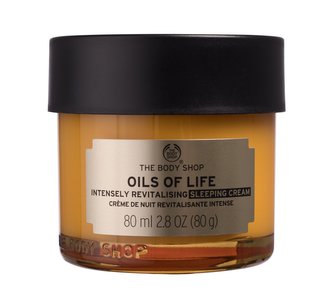 The Body Shop Oils Of Life Noční pleťový krém Intensely Revitalising Sleeping Cream 80 ml pro ženy