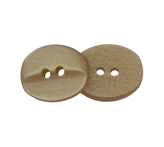 Knoflík - krémový s perletí - prům. 17x15 mm