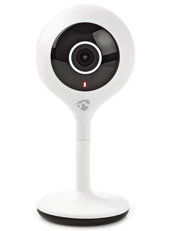 NEDIS IP Kamera/ Wi-Fi/ 1080p/ micro USB/ MicroSD/ Cloud/ noční vidění/ Android/ iOS/ adaptér/ bílá