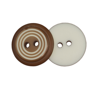 Knoflík - hnědý - prům. 15 mm