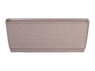 truhlík RATOLLA PW 49,2x17,2x17,4cm BÉŽ tm. (7529U) závěs. s miskou