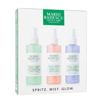 Mario Badescu Facial Spray pleťový sprej Facial Spray Aloe, Cucumber And Green Tea 118 ml + pleťový sprej Facial Spray Aloe, Herbs And Rosewater 118 ml + pleťový sprej Facial Spray Aloe, Chamomile And Lavender 118 ml