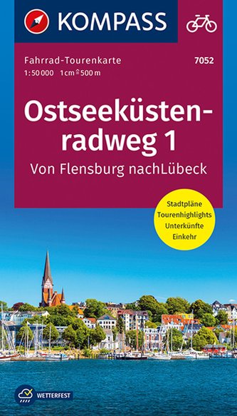 KOMPASS Fahrrad-Tourenkarte, Ostseeküstenradweg 1, 1:50 000