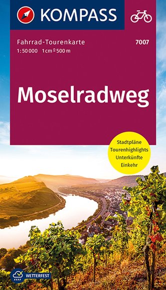 KOMPASS Fahrrad-Tourenkarte, Moselradweg, 1:50 000