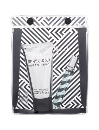 Jimmy Choo Urban Hero parfémovaná voda 7,5 ml + balzám po holení 50 ml + kosmetická taštička