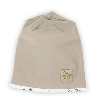 Kojenecká čepička Nicol Ella béžová - velikost 56/62