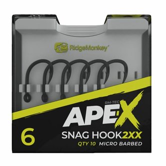 RIDGEMONKEY: Háček Ape-X Snag Hook 2XX Barbed Velikost 4 10ks RIDGEMONKEY: Háček Ape-X Snag Hook 2XX Barbed Velikost 4 10ks