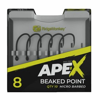 RIDGEMONKEY: Háček Ape-X Beaked Point Barbed Velikost 8 10ks RIDGEMONKEY: Háček Ape-X Beaked Point Barbed Velikost 8 10ks
