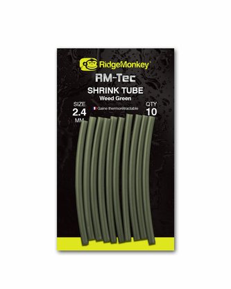 RIDGEMONKEY: Smršťovací hadička RM-Tec Shrink Tube 2,4mm Weed Green 10ks RIDGEMONKEY: Smršťovací hadička RM-Tec Shrink Tube 2,4mm Weed Green 10ks