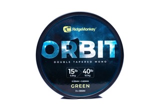 RIDGEMONKEY: Vlasec RM-Tec Orbit Double Tapered Mono 0,33-0,60mm 15-40lb 3x300m Green RIDGEMONKEY: Vlasec RM-Tec Orbit Double Tapered Mono 0,33-0,60mm 15-40lb 3x300m Green