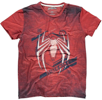 Pánské tričko Marvel|Spiderman: Acid Wash (L) červená bavlna