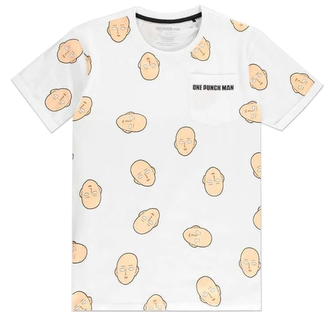 Pánské tričko One Punch Man: Saitama (L) bílá bavlna