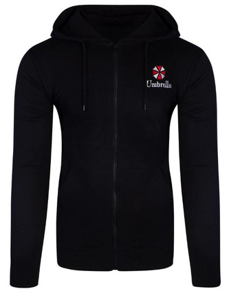 Pánská mikina na zip Resident Evil: Umbrella (XL) černá bavlna