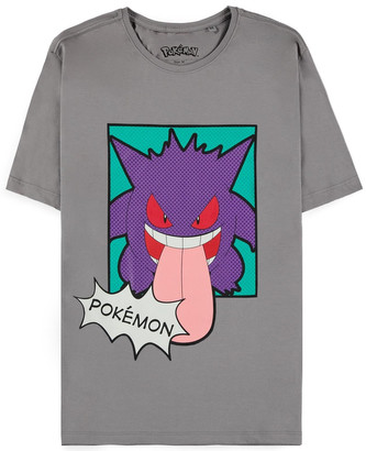 Pánské tričko Pokémon: Gengar (S) šedá bavlna