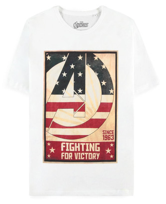 Pánské tričko Marvel|Avengers: Poster (XL) bílá bavlna