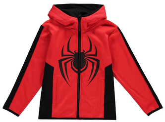 Dětská mikina s kapucí Marvel|Spiderman: Miles Morales (výška 158-164 cm) červený polyester