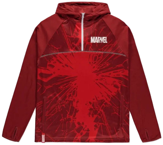 Pánská mikina s kapucí Marvel: For Victory (S) červený polyester