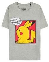Pánské tričko Pokémon: Pika Pikachu (XS) šedé