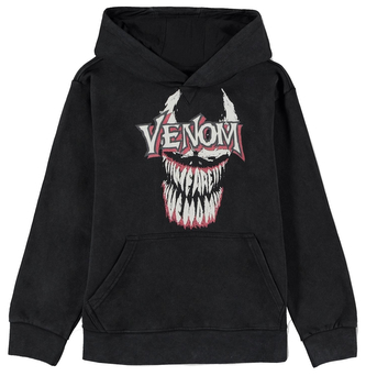 Dětská mikina s kapucí Marvel|Venom: Face (výška 134-140 cm) černá bavlna