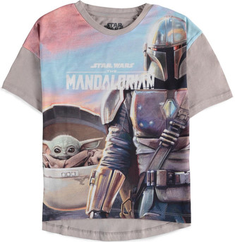 Dětské tričko Star Wars|Hvězdné války: TV seriál The Mandalorian The Child (146-152 cm) šedá bavlna