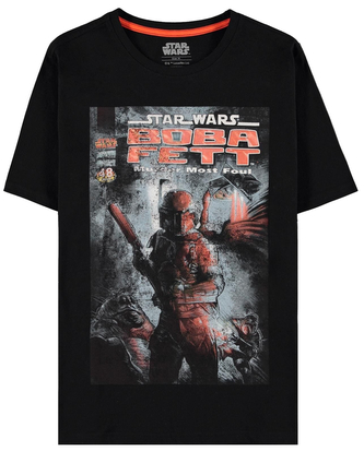Pánské tričko Star Wars|Hvězdné války: Boba Fett The Legend (L) černá bavlna