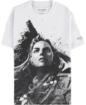 Pánské tričko Horizon Forbidden West: Aloy Spray (2XL) bílá bavlna