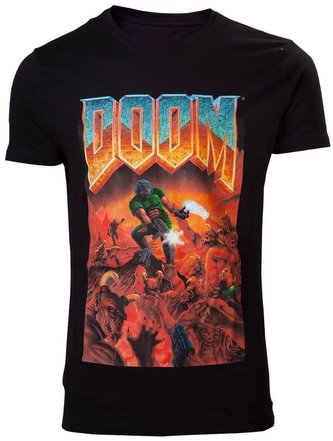Pánské tričko Doom: Classic Box Art (XL) černé