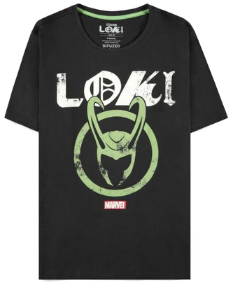 Pánské tričko Marvel|Loki: Logo (L) černá bavlna