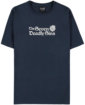 Pánské tričko The Seven Deadly Sins|Sedm smrtelných hříchů: Logo (M) modrá bavlna