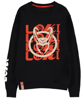 Pánský svetr Marvel: Loki logo (L) černá bavlna