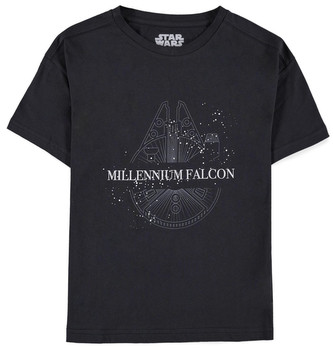 Dětské tričko Star Wars|Hvězdné války: Millennium Falcon (158-164 cm) černá bavlna