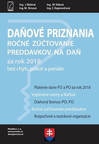 Daňové priznania a ročné zúčtovanie preddavkov na daň za rok 2018