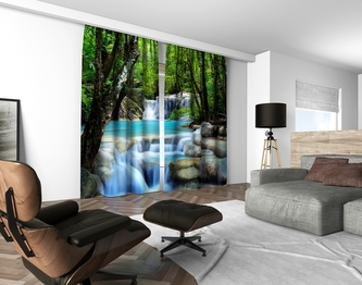 3D dekorační závěs 123V WATERFALLS 2x160x250 cm set 2 kusy MyBestHome
