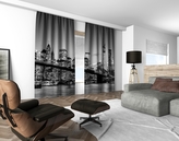 3D dekorační závěs 119V BW NIGHT CITY 2x160x250 cm set 2 kusy MyBestHome