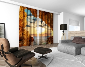 3D dekorační závěs 305V SUNSET 2x160x250 cm set 2 kusy MyBestHome